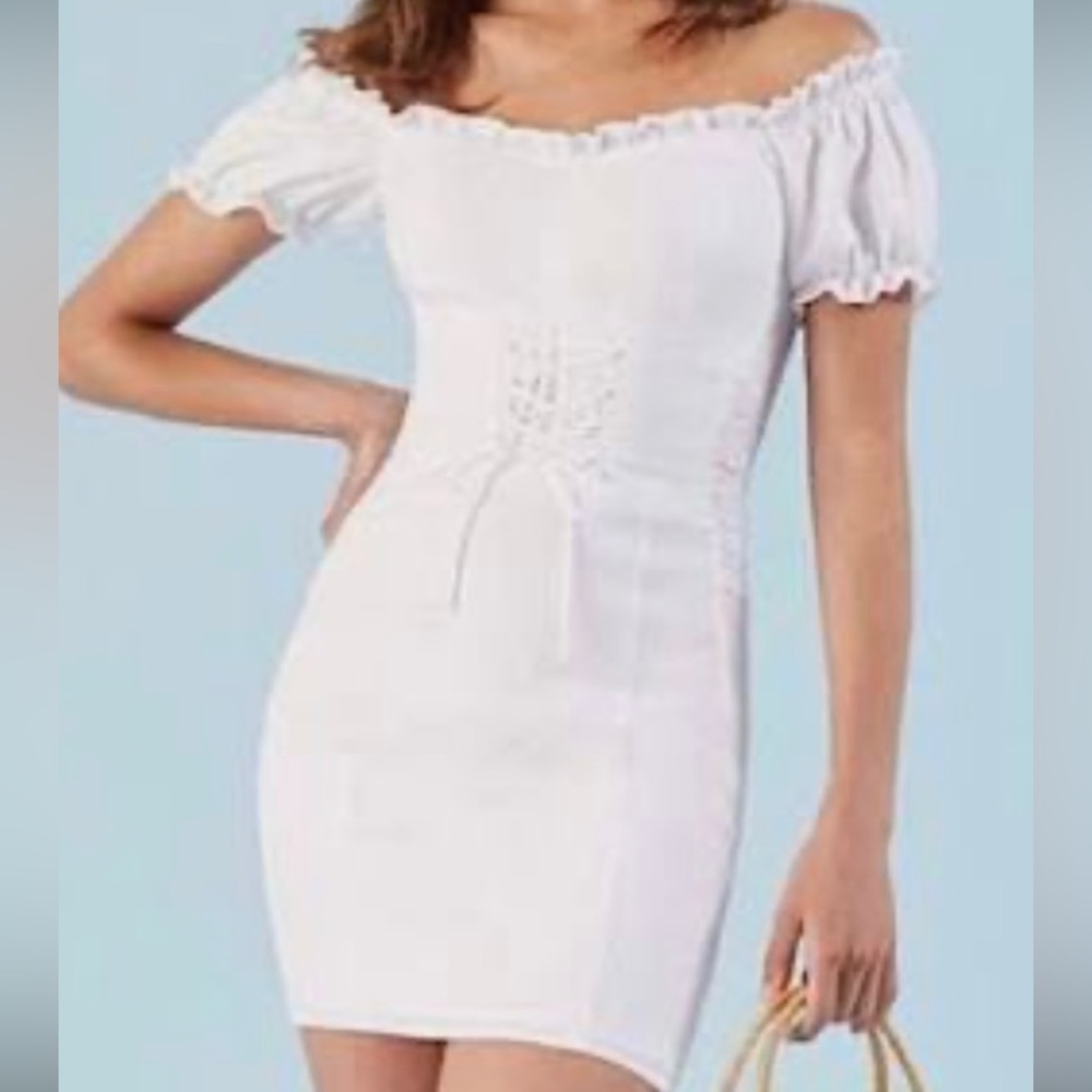 Reformation Miami Corset Linen Dress